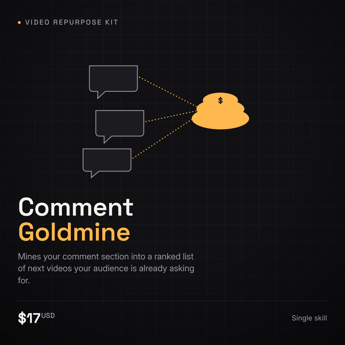 Comment Goldmine — AI Skill for Turning Comments Into Content Ideas