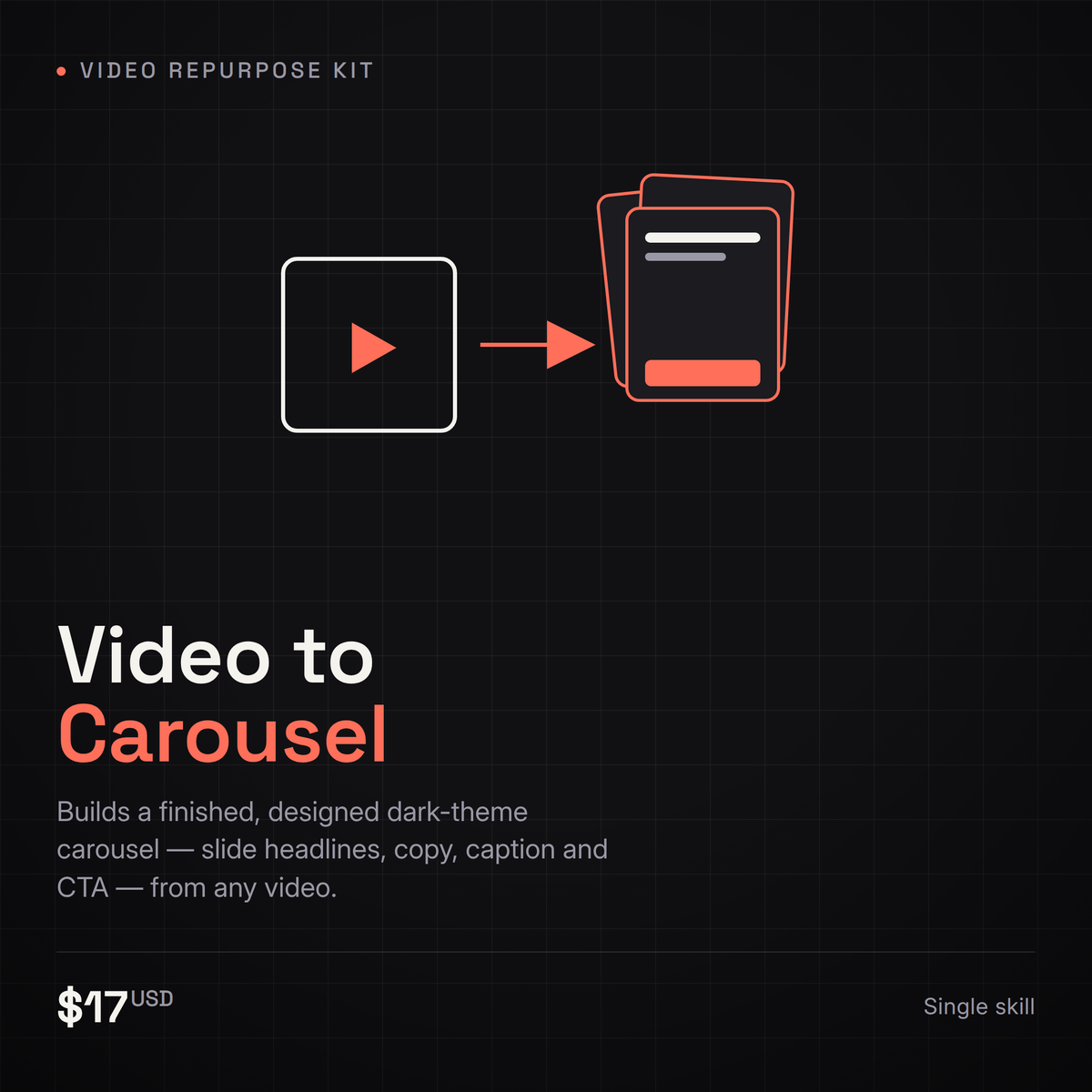 Video to Carousel — AI Skill for Designed Social Carousel Slides