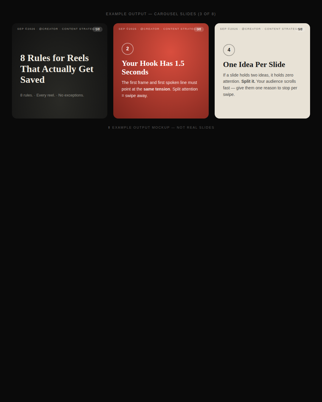 Video to Carousel — AI Skill for Designed Social Carousel Slides